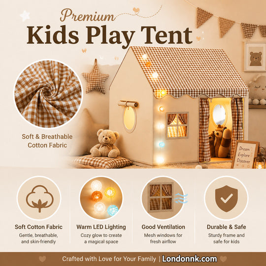 🏰 49% OFF NOW! ⏰ Children's Play Tent Castle – Spacious & easy to set up – Breathable fabric, perfect for indoor or outdoor fun – encourages imaginative play ✨🧸