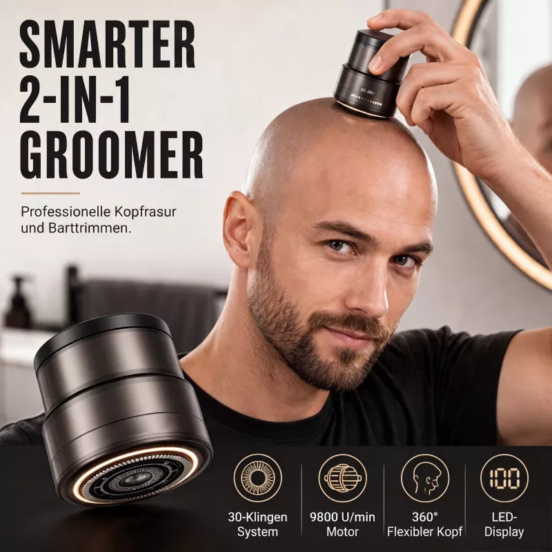 ⏳🔥LIMITED-TIME 30% OFF! ⏰2-in-1 Smart Electric Bald Head Shaver and Beard Trimmer with Digital Display