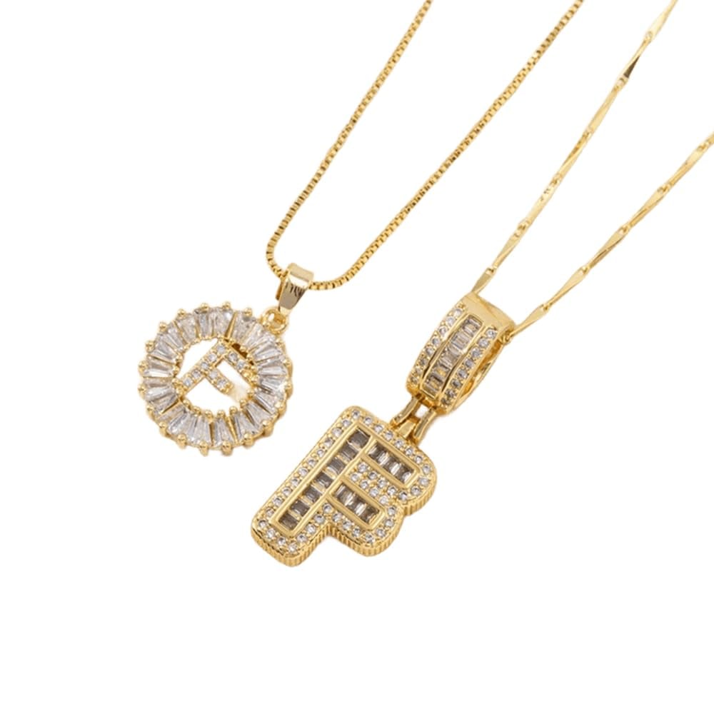 💍 2 Pack✨ Initial Letter Pendant Necklaces-Best Gift for your friends💝