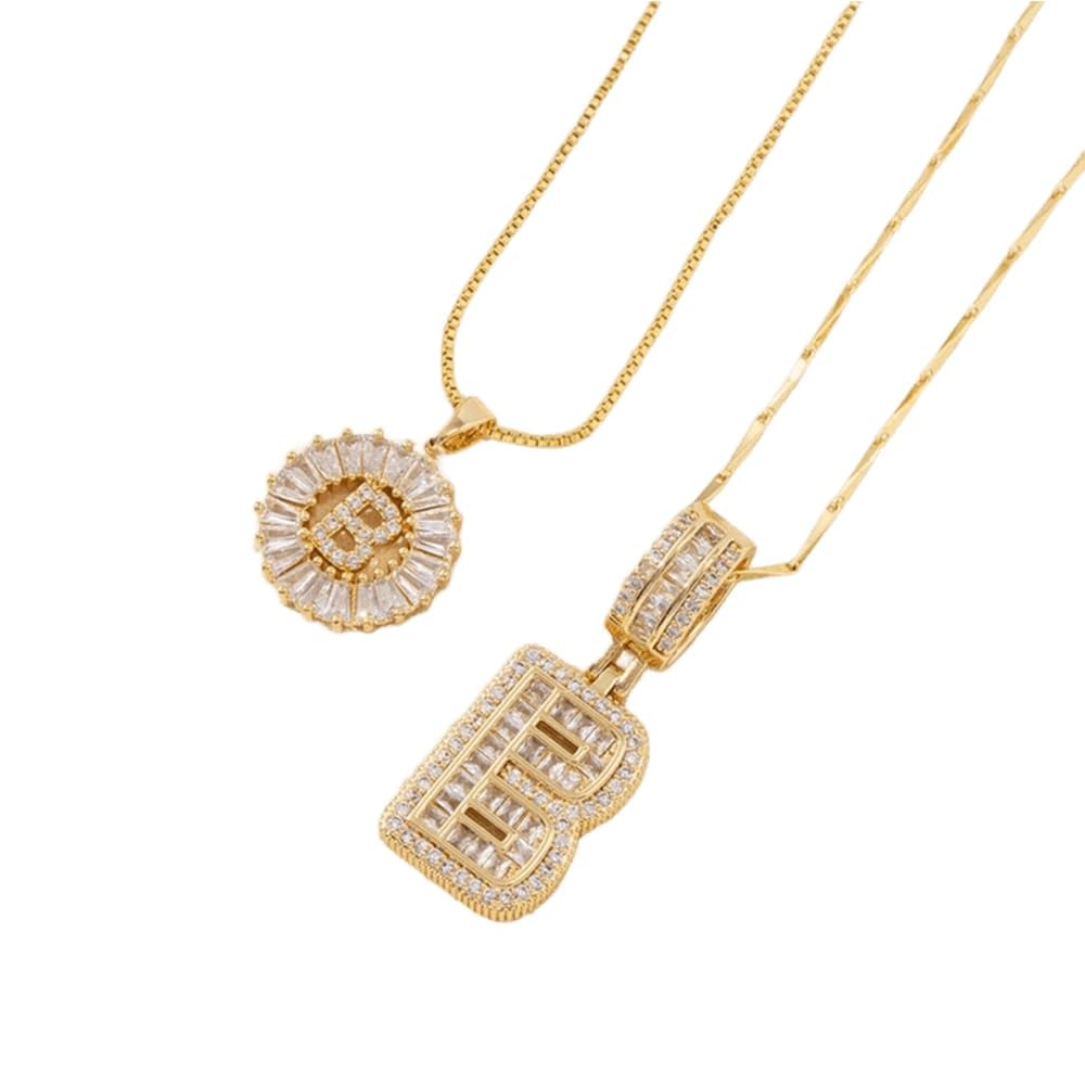💍 2 Pack✨ Initial Letter Pendant Necklaces-Best Gift for your friends💝