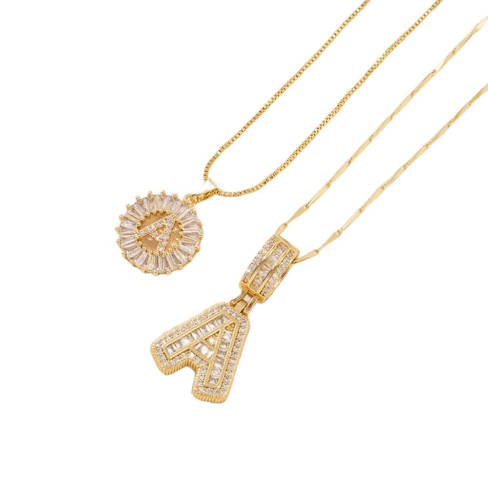 💍 2 Pack✨ Initial Letter Pendant Necklaces-Best Gift for your friends💝