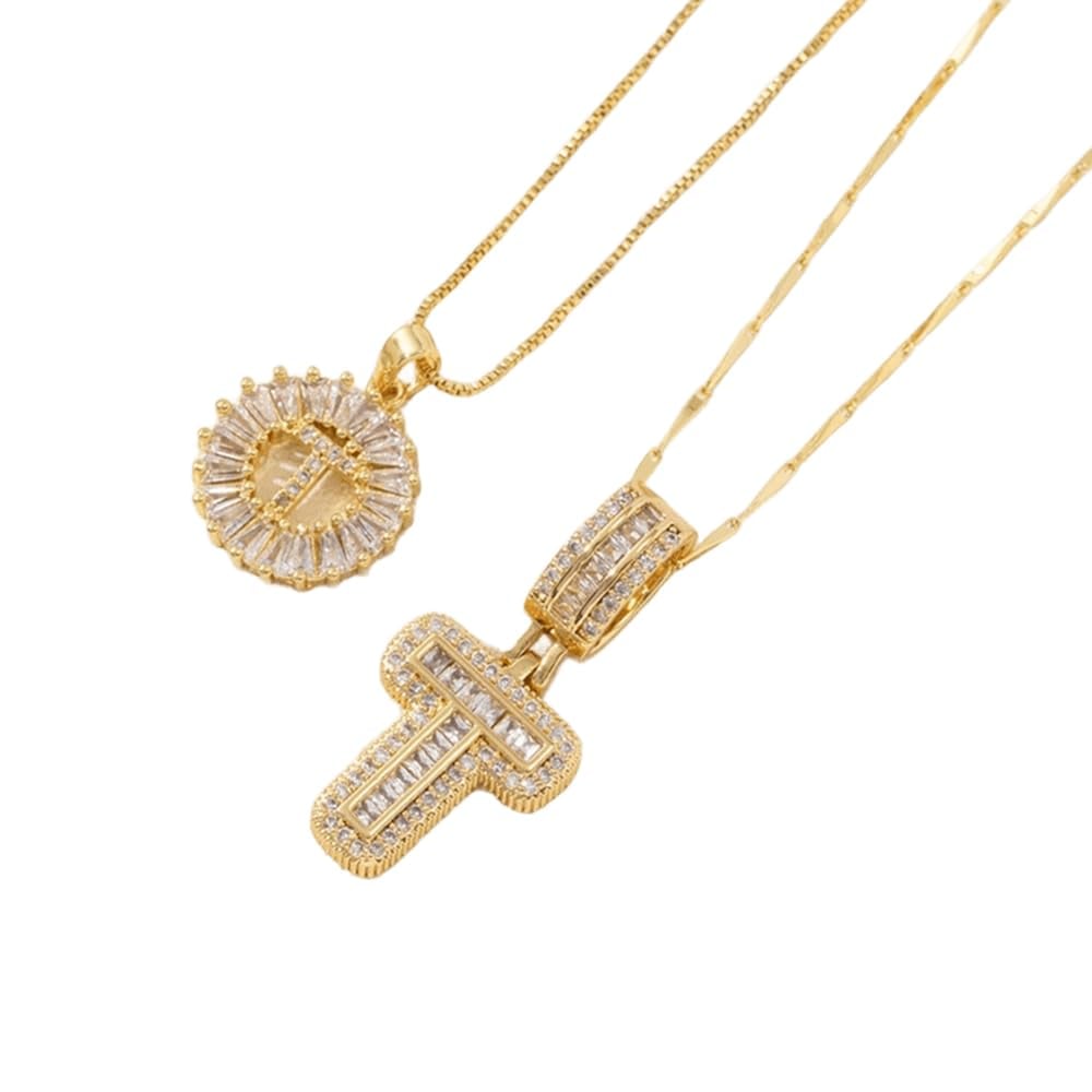 💍 2 Pack✨ Initial Letter Pendant Necklaces-Best Gift for your friends💝