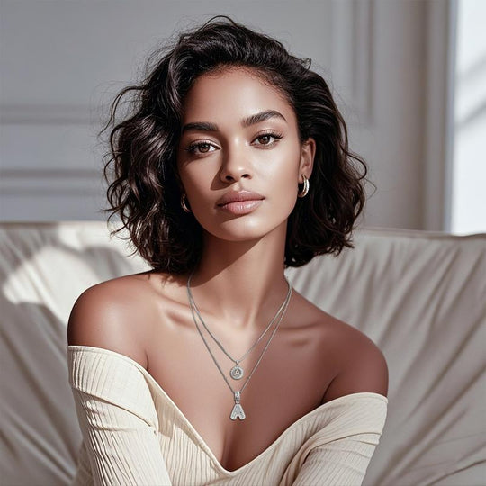 💍 2 Pack✨ Initial Letter Pendant Necklaces-Best Gift for your friends💝