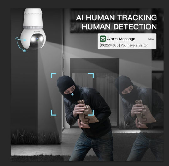 🔥LAST DAY PROMOTION✨4MP Light Bulb Security Camera 5G&2.4GHz Wireless Outdoor Indoor Camera with Night Vision