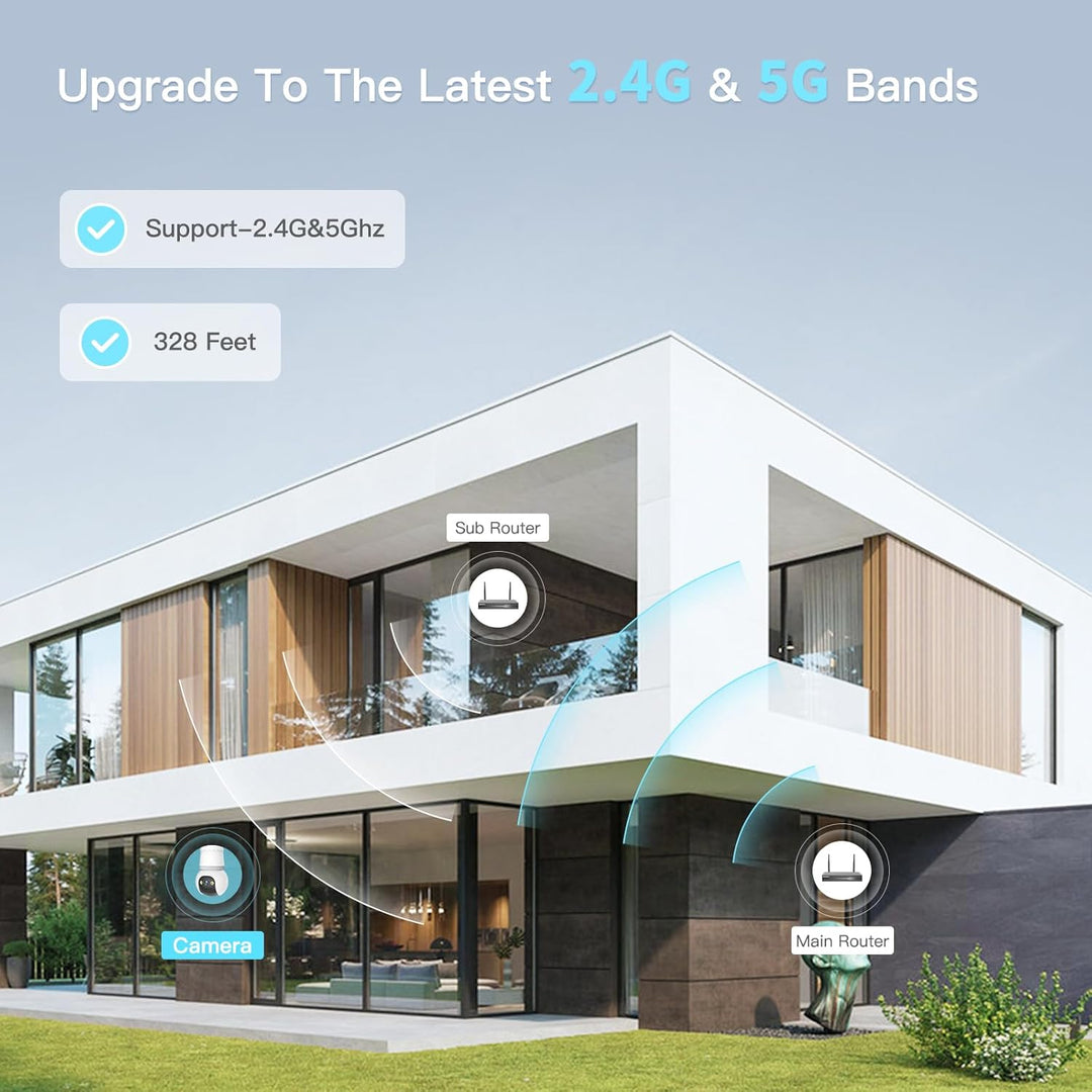 🔥LAST DAY PROMOTION✨4MP Light Bulb Security Camera 5G&2.4GHz Wireless Outdoor Indoor Camera with Night Vision