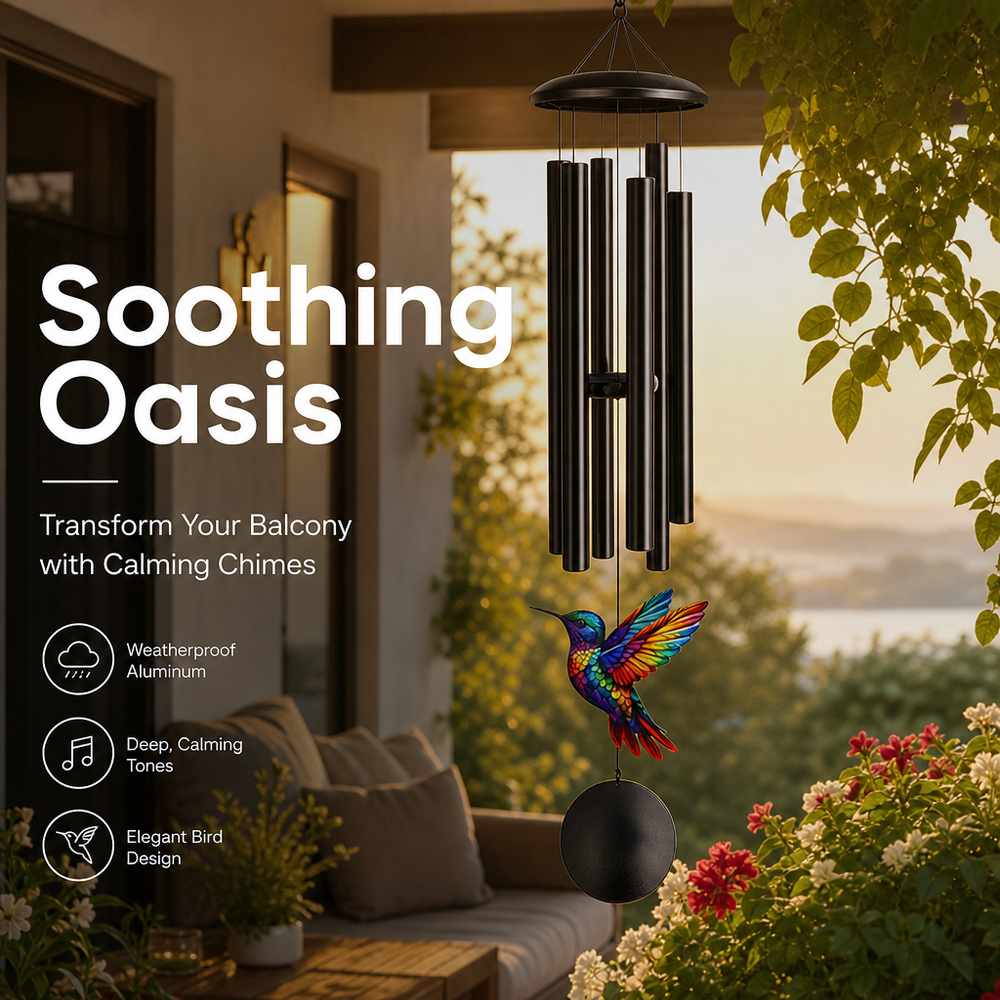 🎵 LIMITED-TIME 50% OFF! 💥 Vintage Metal Wind Chimes | Elegant Black Aluminium Garden Decor with Bird & Butterfly Accents for Patio & Porch