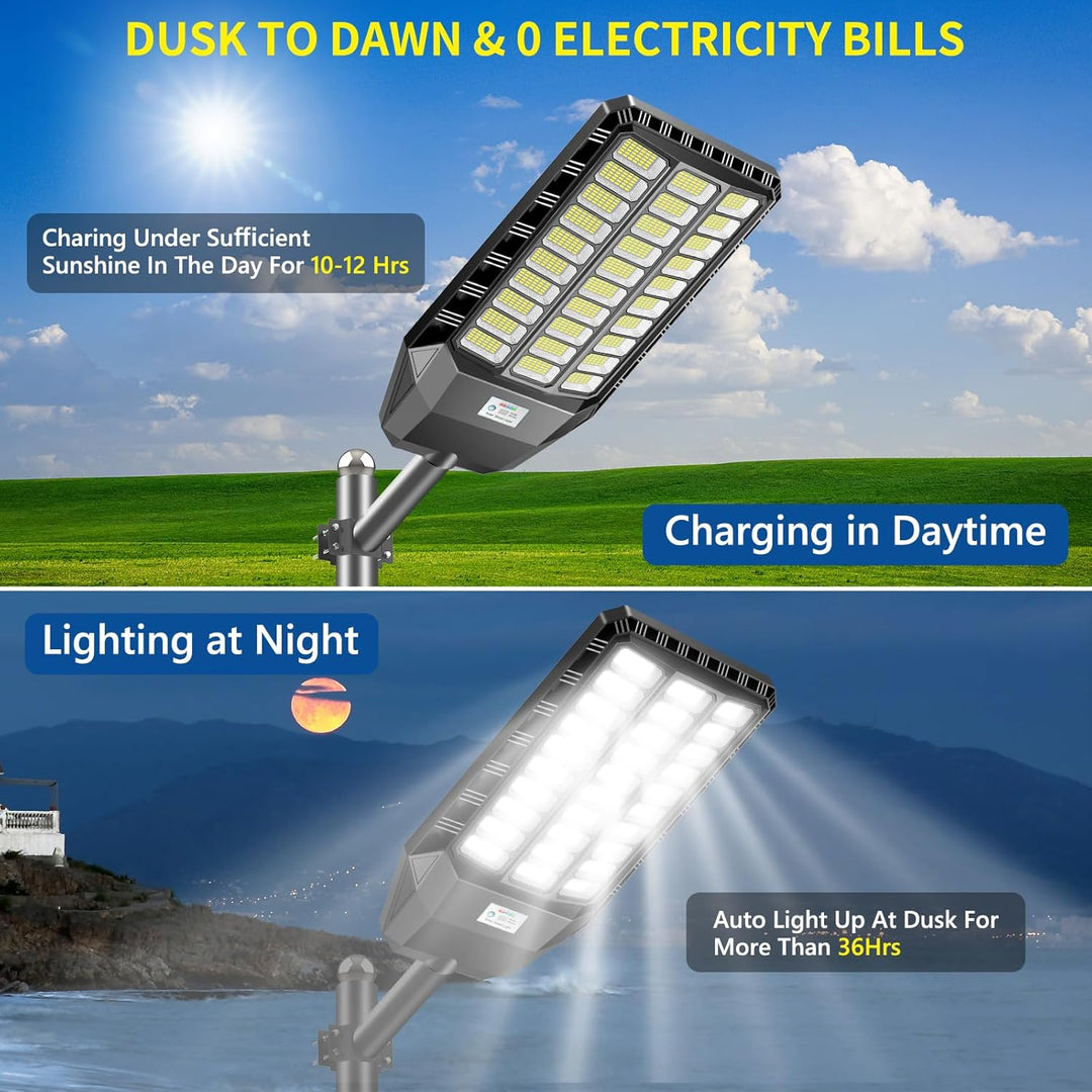 ☀️ 50% OFF！Solar LED Street Light – Ultra Bright Outdoor Security Light