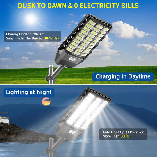☀️ 50% OFF！Solar LED Street Light – Ultra Bright Outdoor Security Light