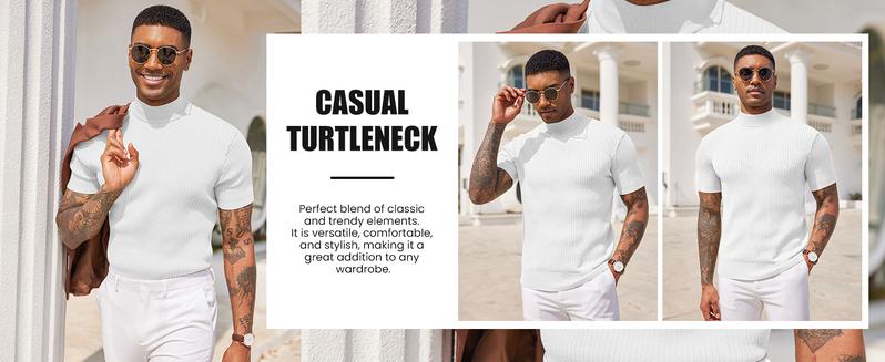 🔥 Men's Mock Turtleneck Sweater