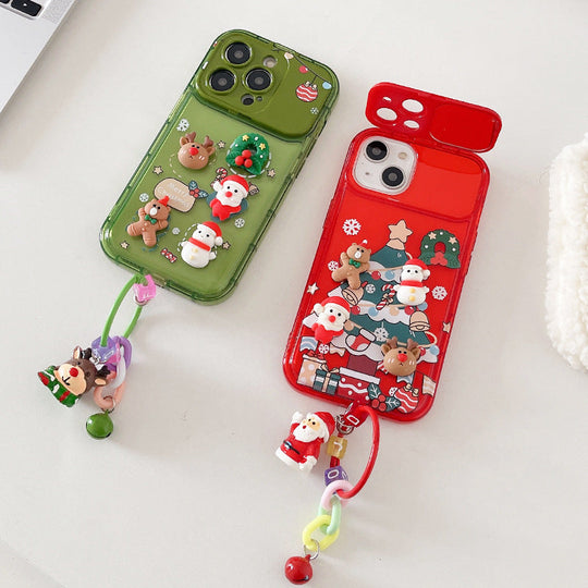 🎄Christmas Hot Sale 50% OFF🔥Christmas Tree Pendant Flip Mirror Case Cover For Phone🎅