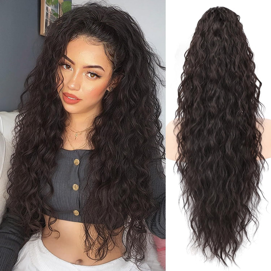 🩷LAST DAY PROMOTION - 50%OFF😍Curly Wavy Frizzy Hair Extension with Ponytail