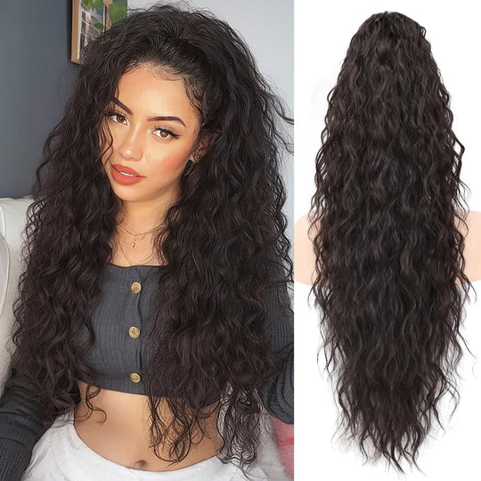 🩷LAST DAY PROMOTION - 50%OFF😍Curly Wavy Frizzy Hair Extension with Ponytail