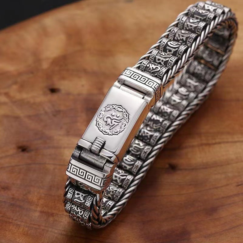 🥳2026 HOT SALE🥳💞50K+ SOLD!✨ 💝Tibetan Prayer Wheel Bracelet – 925 Sterling Silver, Lucky Charm & Valentine's Day Gift