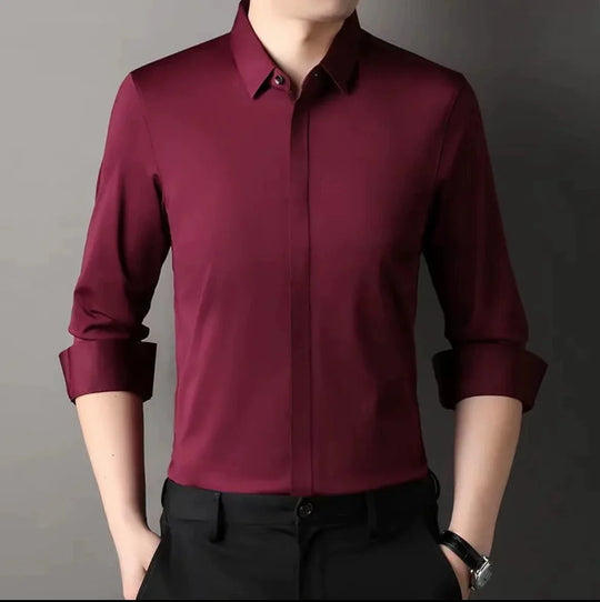 🔥2025 HOT SALE🔥Men's Wrinkle-Free Button-Down Shirt