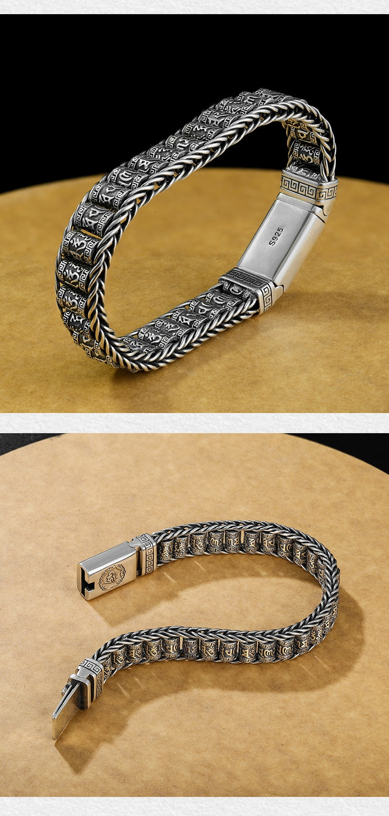 🥳2026 HOT SALE🥳💞50K+ SOLD!✨ 💝Tibetan Prayer Wheel Bracelet – 925 Sterling Silver, Lucky Charm & Valentine's Day Gift