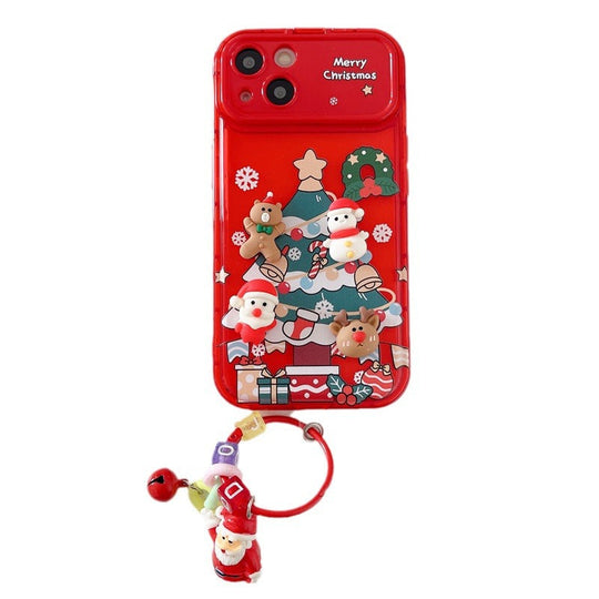 🎄Christmas Hot Sale 50% OFF🔥Christmas Tree Pendant Flip Mirror Case Cover For Phone🎅