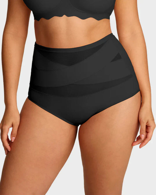 🌸Last Day-Buy 1 Get 3 Packs✨Plus-Size High-Waist Cross Tummy Control Panties