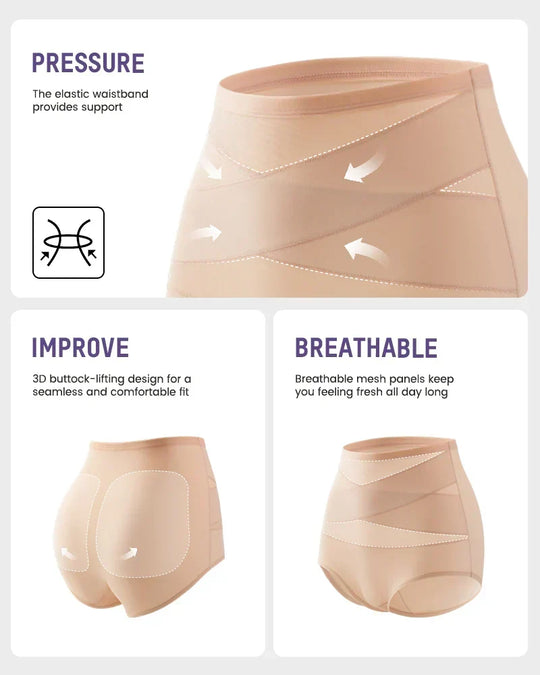 ✨Plus-Size High-Waist Cross Tummy Control Panties
