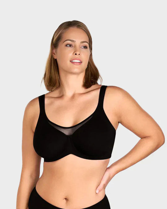 ⏳💐Hot Sale Only £7.99!!!🖤Women's Elegant Sheer Full Coverage Non-padded Plus Size Bra