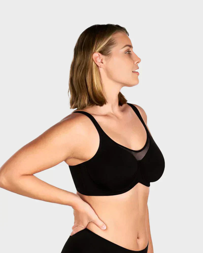 ⏳💐Hot Sale Only £7.99!!!🖤Women's Elegant Sheer Full Coverage Non-padded Plus Size Bra