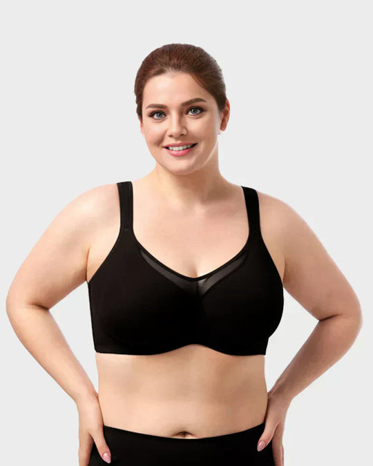 ⏳💐Hot Sale Only £7.99!!!🖤Women's Elegant Sheer Full Coverage Non-padded Plus Size Bra