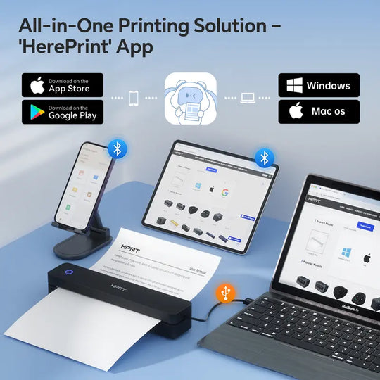 🖨️ ¡35% DE DESCUENTO! ⚡ Impresora térmica portátil inalámbrica Bluetooth – Compacta &  Ligero, conexión inalámbrica Bluetooth, impresión térmica rápida, sin tinta. &  Ideal para viajes desde casa 📱