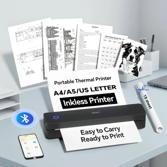 🖨️ ¡35% DE DESCUENTO! ⚡ Impresora térmica portátil inalámbrica Bluetooth – Compacta &  Ligero, conexión inalámbrica Bluetooth, impresión térmica rápida, sin tinta. &  Ideal para viajes desde casa 📱