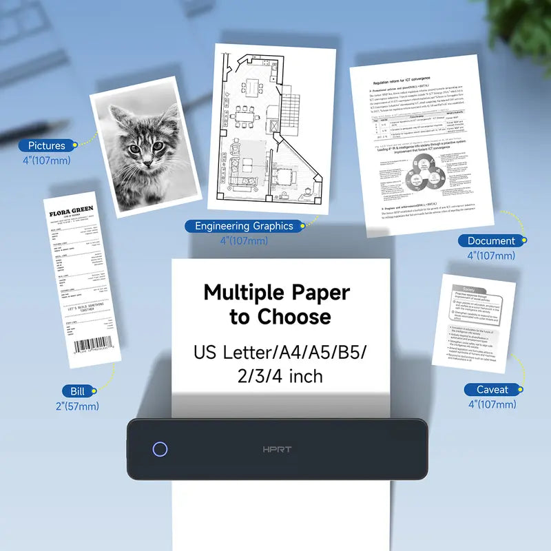 🖨️ ¡35% DE DESCUENTO! ⚡ Impresora térmica portátil inalámbrica Bluetooth – Compacta &  Ligero, conexión inalámbrica Bluetooth, impresión térmica rápida, sin tinta. &  Ideal para viajes desde casa 📱