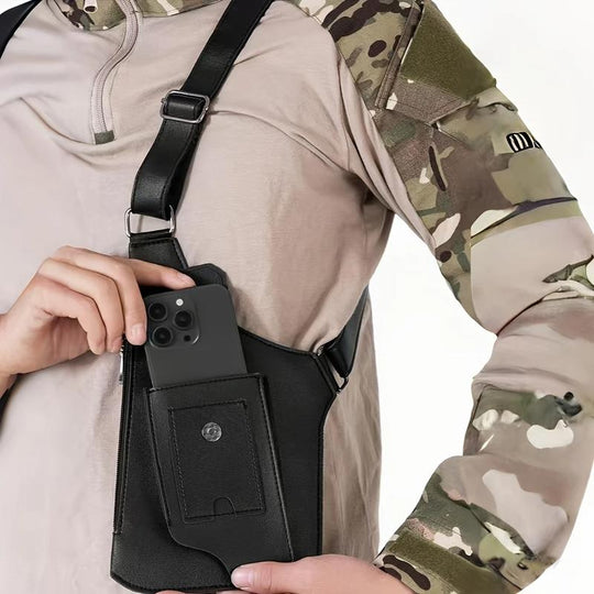 Borsa a tracolla regolabile sotto le ascelle in pelle premium per uomo & Donna