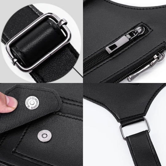 Borsa a tracolla regolabile sotto le ascelle in pelle premium per uomo & Donna