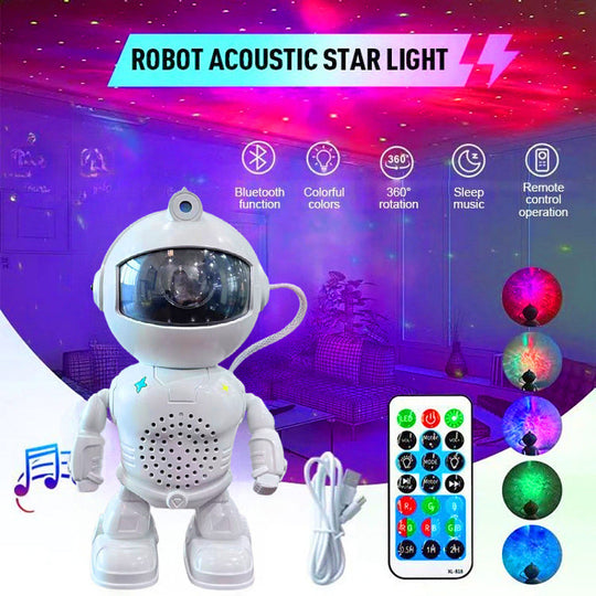 Roboter-Astronauten-Sternenhimmelprojektor mit Bluetooth-Lautsprecher