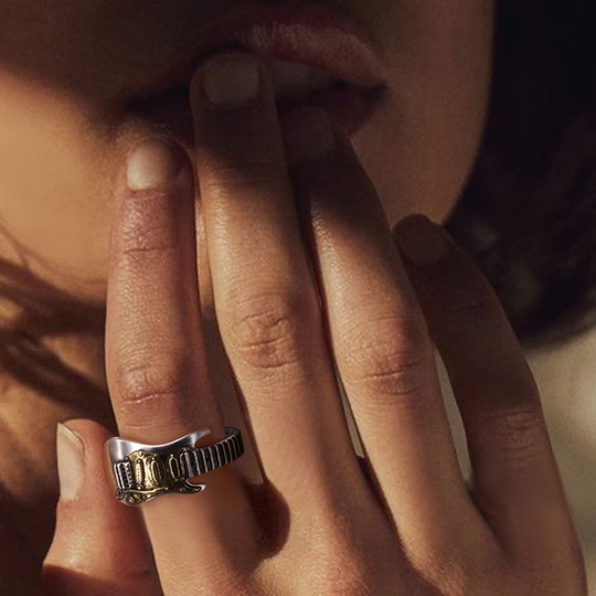 Rock Guitar Open Band Ring