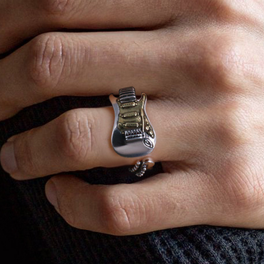 Rock Guitar Open Band Ring