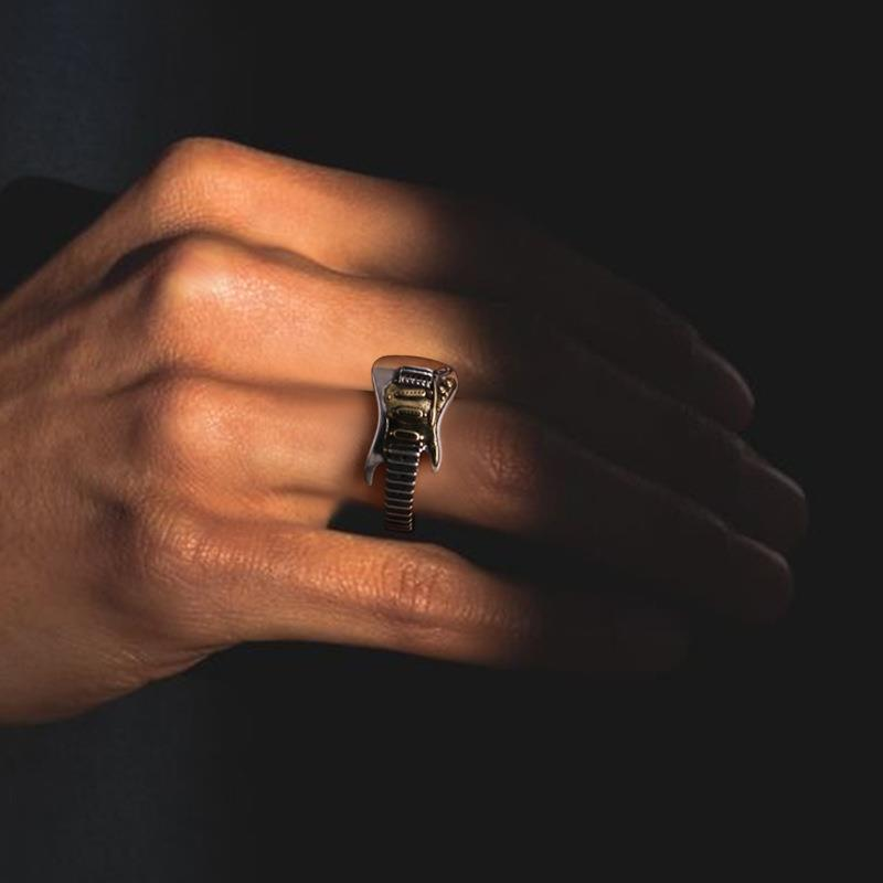 Rock Guitar Open Band Ring