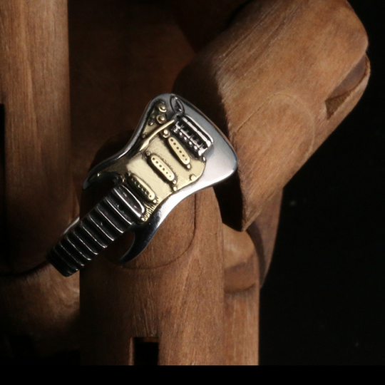 Rock Guitar Open Band Ring