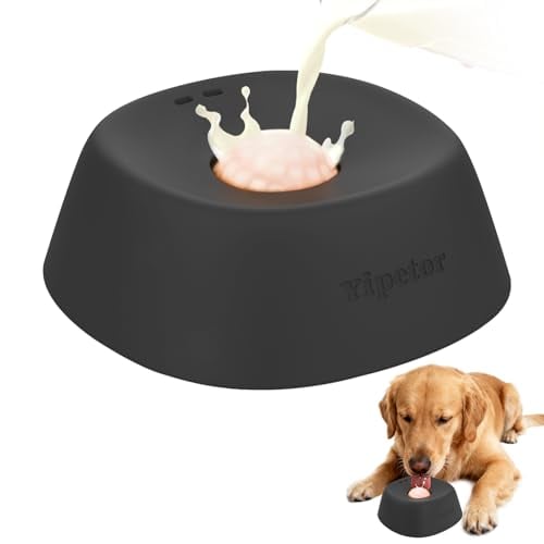 Rolling Ball Slow Feeder Dog Bowl for Liquid Treats & Bone Broth