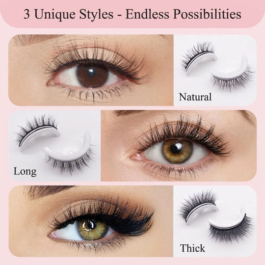 🏆 Last Day Special Price £9.99 ! 🔥 Buy One Get One Free 🎁  💐Waterproof & Reusable Self-Adhesive Eyelashes