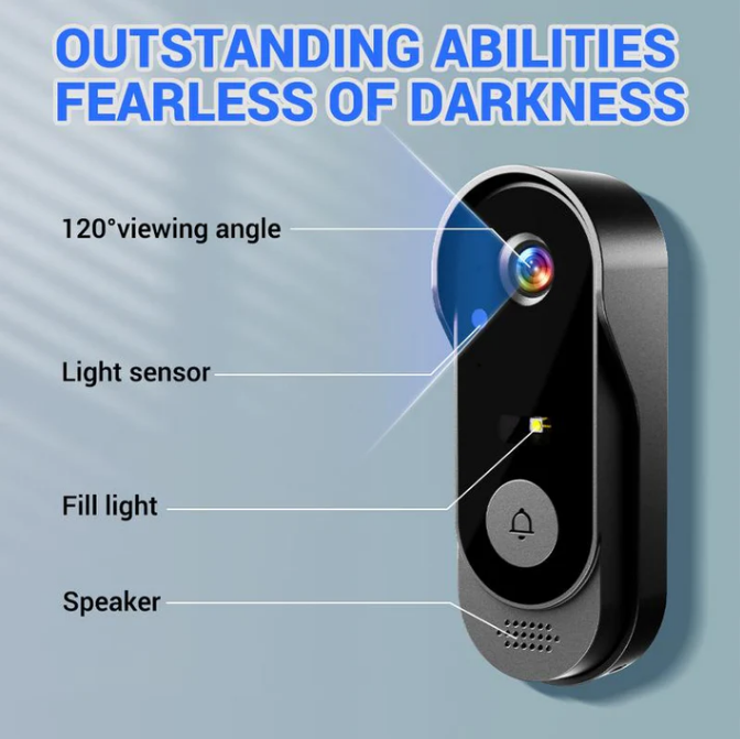 🚪Wireless Doorbell Camera – 1080P, 170° View, Night Vision & IP65 Waterproof 📹📦