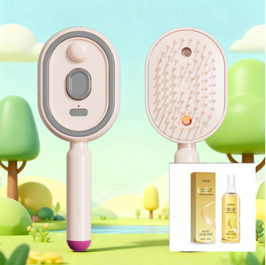 ⚡ 50% OFF NOW ! 💐 Electric Spray & Massage Hair Brush – Soothing Scalp Massage, Fine Mist Spraying & Smooth Hair Care Design ✨