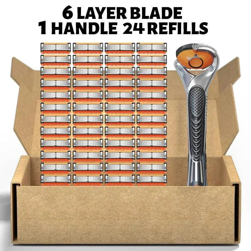 🔥Smart Shave Angebot – 24 Hochleistungs-Rasierklingen + GRATIS Griff