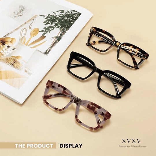 ✨👓Tortoiseshell Reading Glasses – Blue Light Blocking Oversized Square Readers