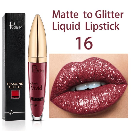 🔥Nieuwjaarsuitverkoop 49% KORTING - Diamond Lip Gloss Matte To Glitter Liquid Lipstick🎁Koop 3, betaal 2
