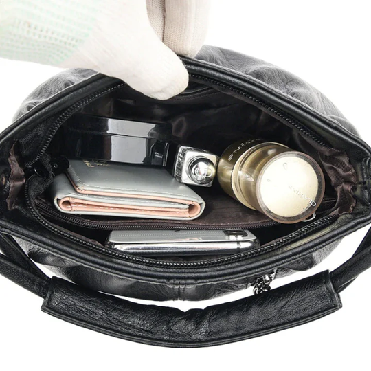 👜Pleated Bucket Leather Handbag – Soft Material, Adjustable Strap & Chic Casual Style ✨