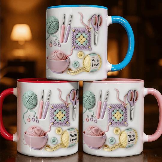 🔥LAST DAY SALE 30% OFF!!🏆Flash Sale⚡ 50K+ SOLD! Almost Gone💥Yarn Love Mug, Gift For Crafters And Creative Souls