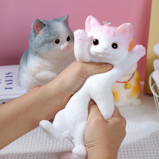 LIMITED-TIME 30% OFF! ✨Soft and Cuddly Cat – Stress-Relief Squeezable Toy