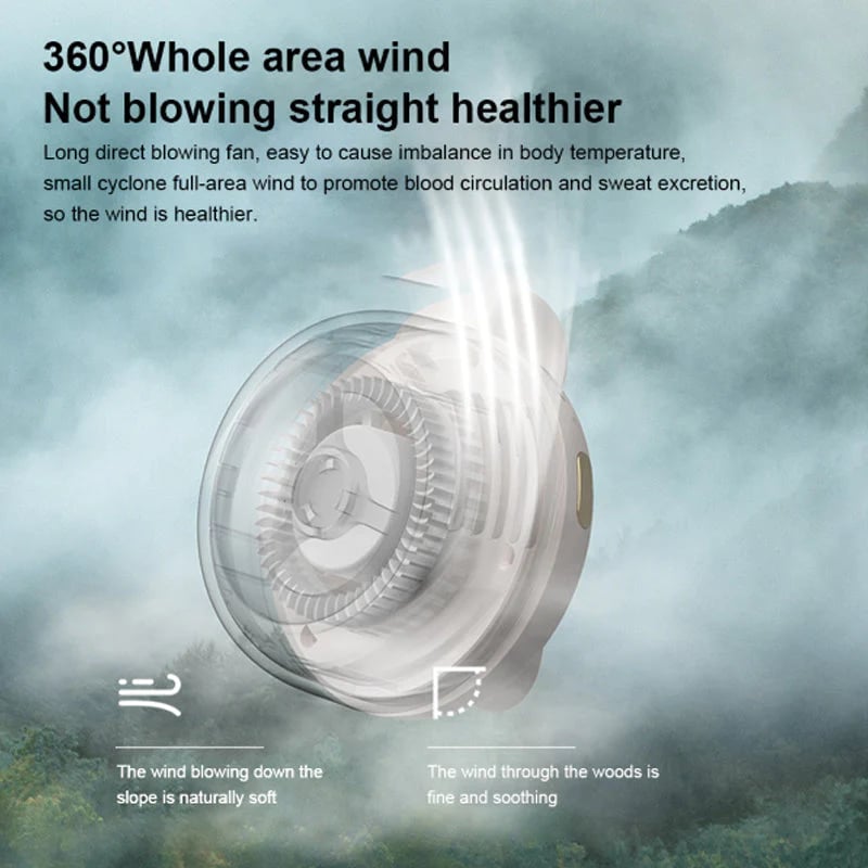 ⏳Summer Hot Sale: ONLY ￡12.99!!💞50K+ SOLD!💨2-in-1 Wearable Fan – Instantly Cools You by Up to 10°C | 24H Quiet Hands-Free Airflow🌀🌿