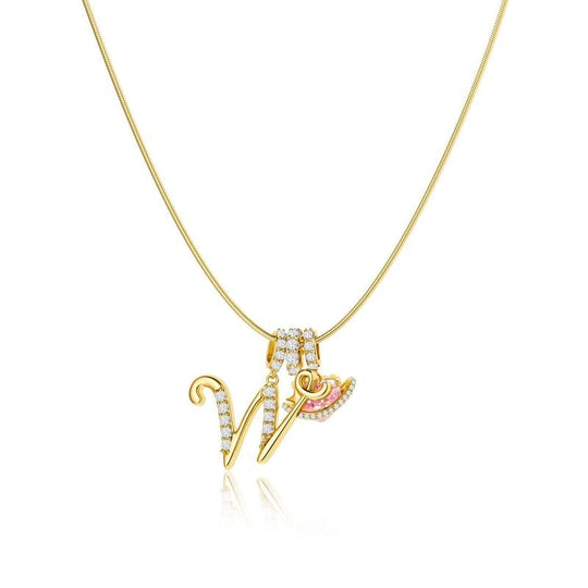 💖Last Day Huge Discount✨3-Layering Initial A-Z Letter Pendant Necklaces🎀