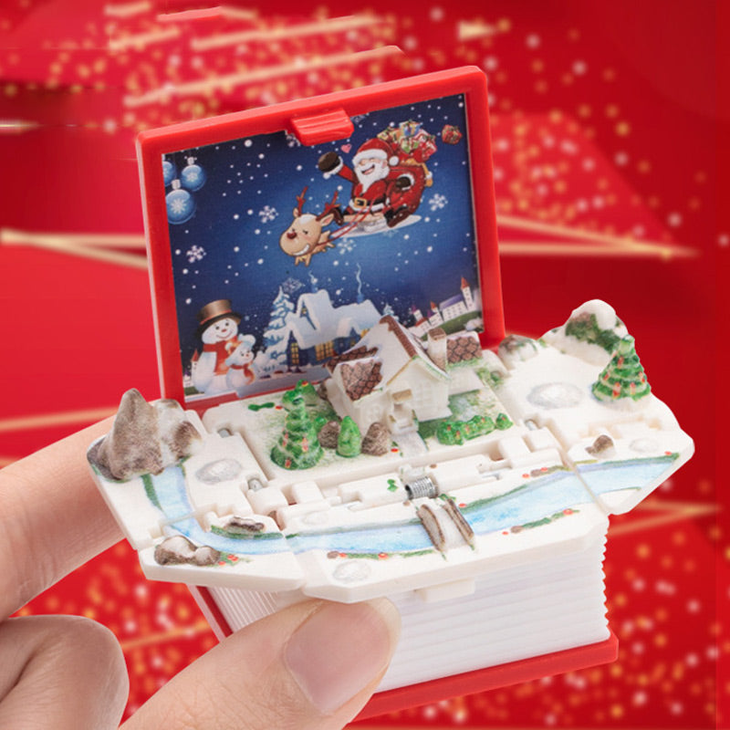 3D Foldable Dinosaur Castle Book Keychain