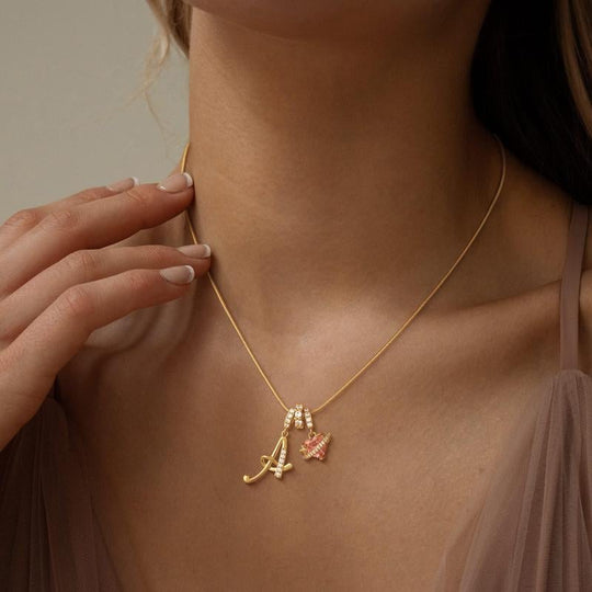 💖Last Day Huge Discount✨3-Layering Initial A-Z Letter Pendant Necklaces🎀