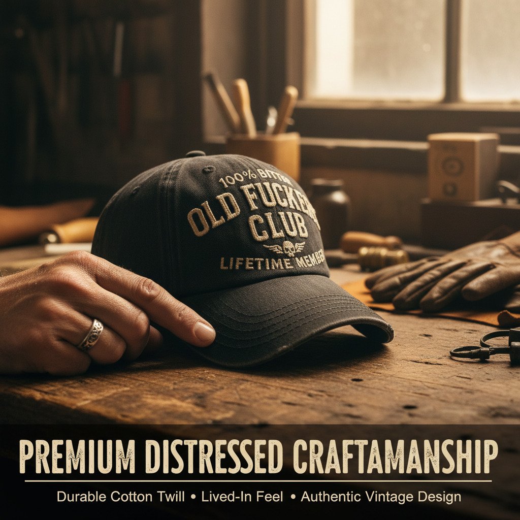 Vintage Distressed "Old Club" Lifetime Member Cap